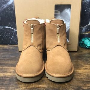 Style Co Womens Terrii Zip Booties Chestnut 10M